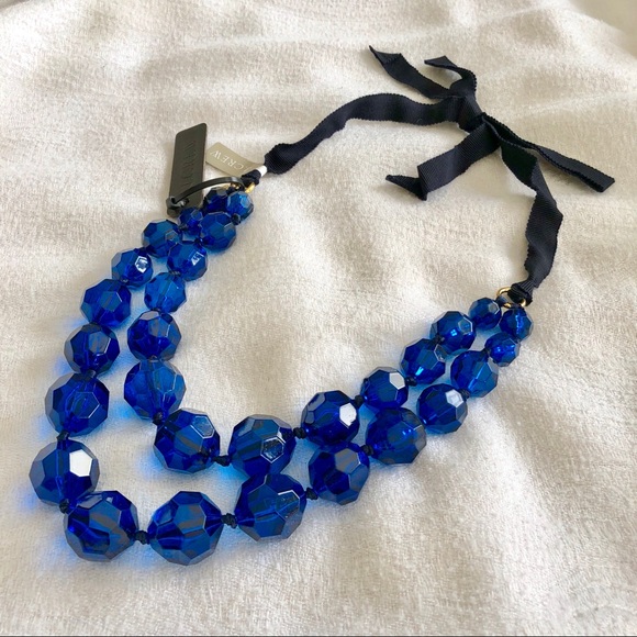 J. Crew Jewelry - NWT J.Crew Blue Beaded Double Strand Necklace